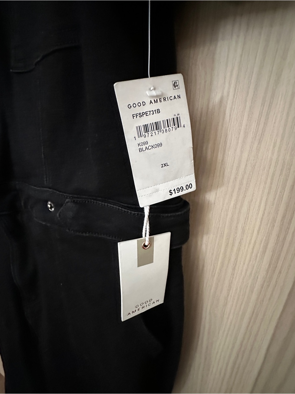 Good American Fit For Success Denim Utility Jumpsuit 2XL - NWT - Picture 7 of 10